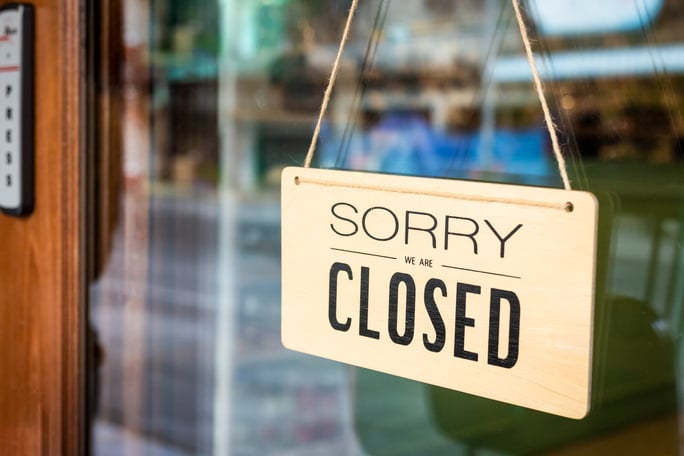 temporarily closed businesses COVID19